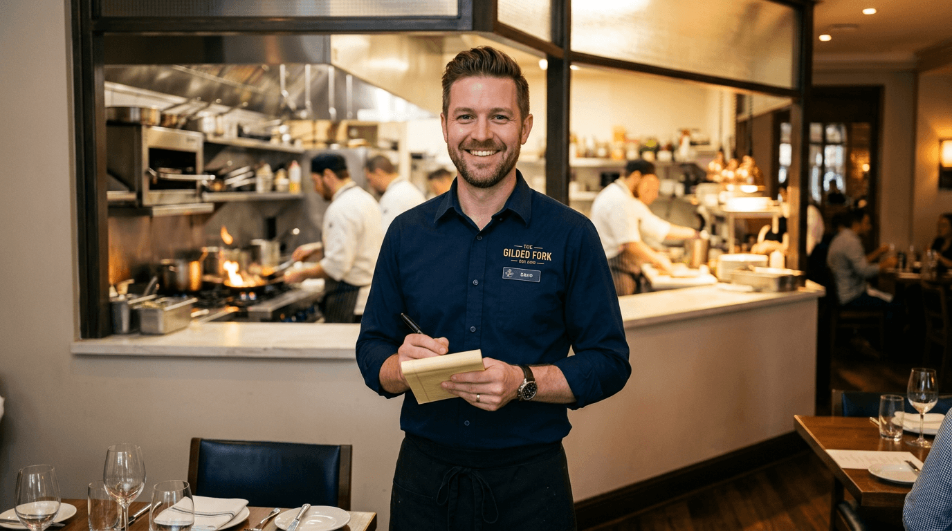 Scene from the At the Restaurant — Ordering Your First Meal lesson