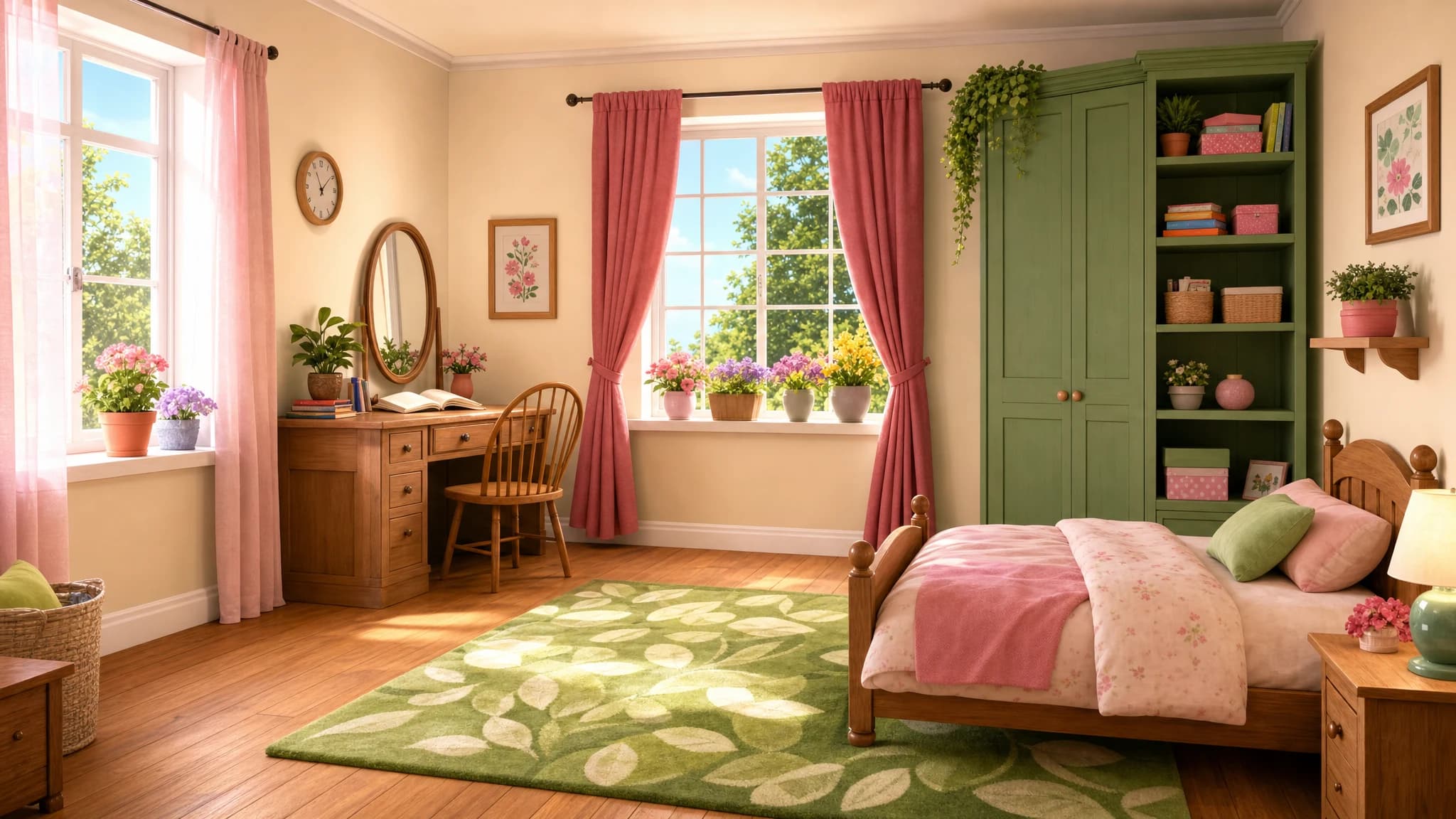 Furniture and prepositions lesson scene