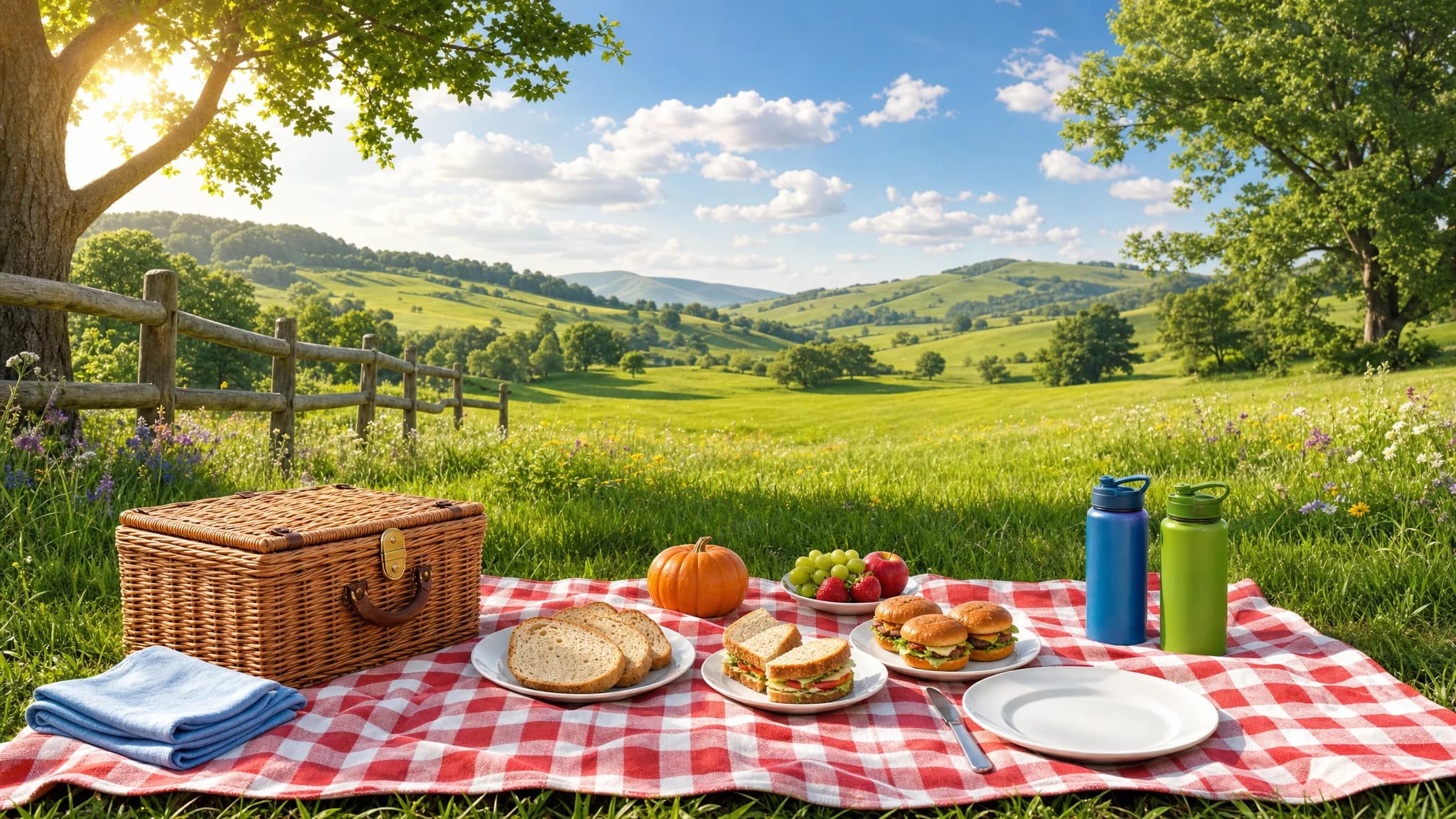 Picnic lesson scene